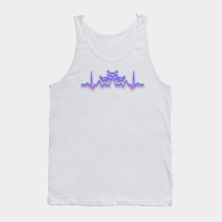 Cat heartbeat Tank Top